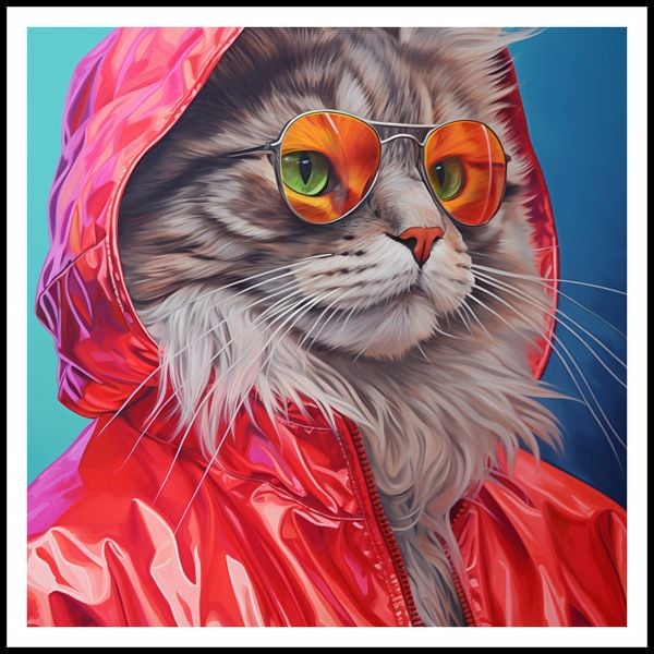 Plakat 90x90cm Kot w Stylu zdjęcie 3