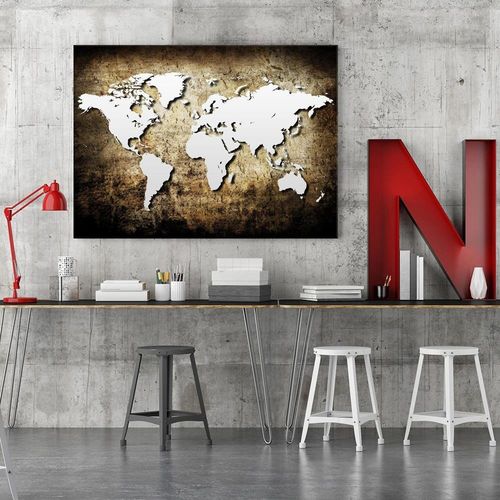 Obraz na płótnie - Canvas, Stara mapa świata vintage 60x40 na Arena.pl