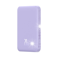 MINI POWERBANK 5000MAH 20W + KABEL USB-C 20V / 3A FIOLETOWY
