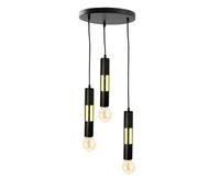 Lampa wisząca 3xE27 MAGNUM BULB BLACK/GOLD