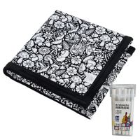 Koce do malowania DIY 150x125cm, zmywalne, welurowe, 24 kolory, z markerami – B