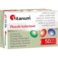 pinezki titanum kolorowe kolor: mix 50 szt