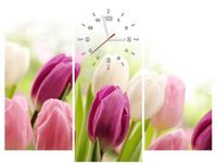 90CM 70 ZEGAR 3 ELEM SOCZYSTE TULIPANY SCIENNY DRUK