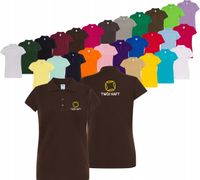 Koszulka polo na krótki rękaw damska TWÓJ HAFT LOGO NAPIS firmowa reklamowa