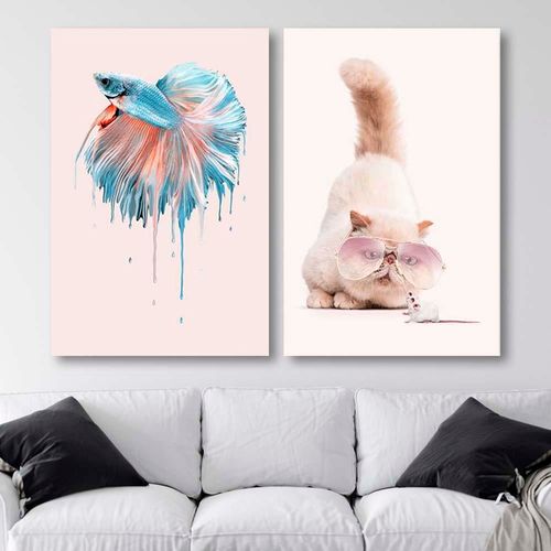 Obraz na płótnie – Canvas, Malowana ryba 50x70 na Arena.pl