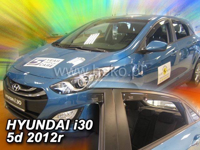 Owiewki Hyundai i30 II 5-drzwiowy HTB 2012-2017r. KPL. Z TYŁAMI zdjęcie 2