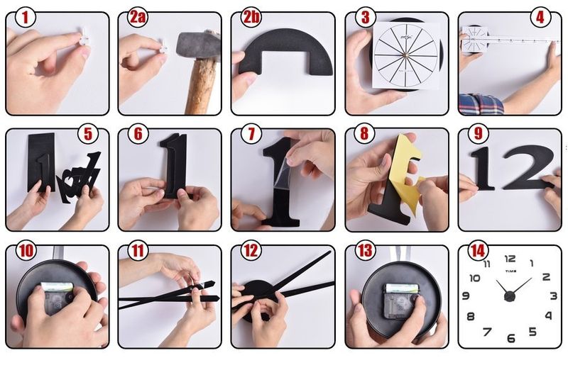 Zegar ścienny Diy BAST 3D srebny zdjęcie 3