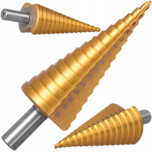 WIERTŁO STOŻKOWE Stopniowe Choinkowe TYTAN 4-32 mm na Arena.pl