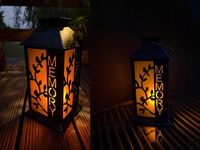 LATARENKA ZNICZ LED SOLARNA LAMPA LATARNIA MEMORY LAMPION CMENTARNY OZDOBA