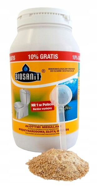 Biosanit,Bakterie do oczyszczalni,szamba 1kg+100g zdjęcie 6