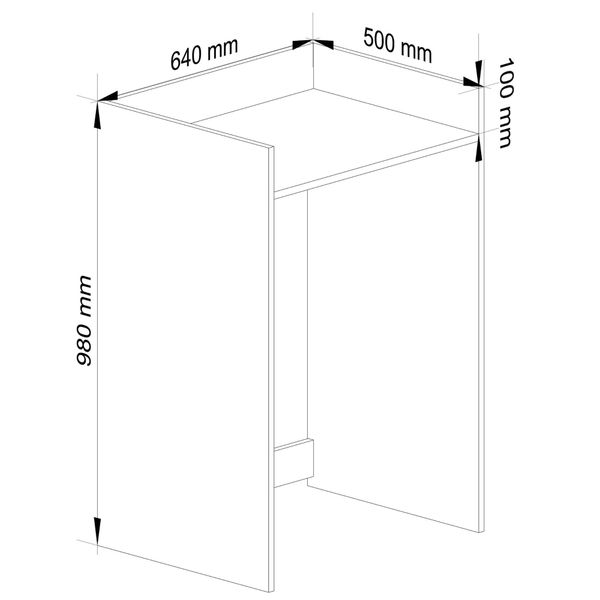Obudowa pralki FIN 98 cm 1 półka - biała zdjęcie 3