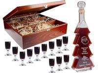 Karafka "CHOINKA" 0,5L z 12 kieliszkami w etui prezent na święta