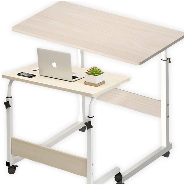 Mobilne biurko stolik pod laptopa białe zdjęcie 1