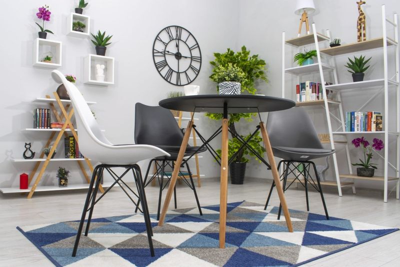 Stół TODI Okrągły 80cm - czarny zdjęcie 9