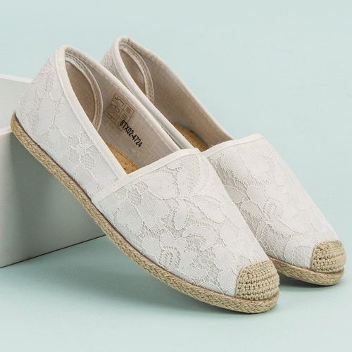 Białe Koronkowe Espadryle r.38 na Arena.pl