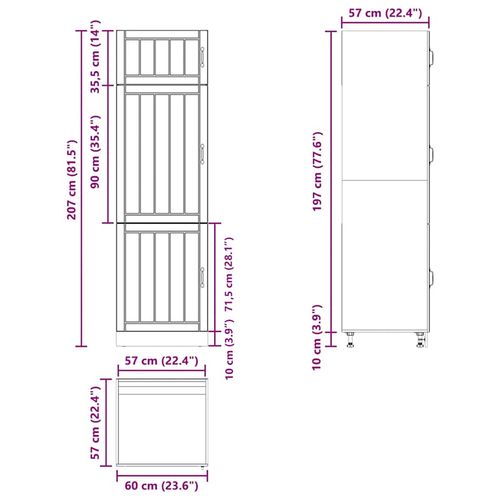 Szafka kuchenna, Lucca, przydymiony dąb materiał drewnopochodny na Arena.pl