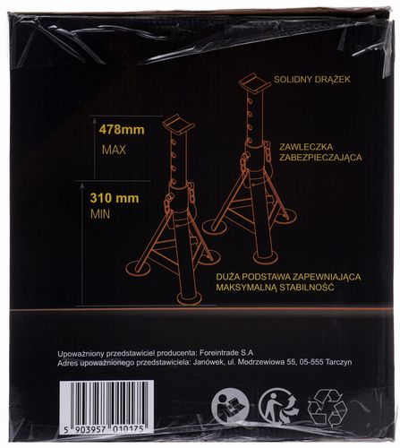 KOBYŁKI SAMOCHODOWE 3T 310-478 MM KD3181 na Arena.pl