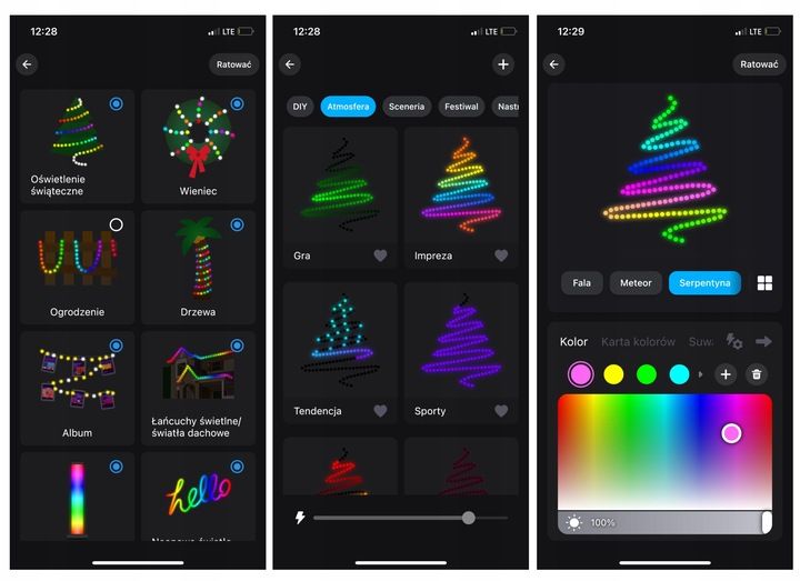 INTELIGENTNE Lampki Choinkowe 100LED SMART FLASH Bluetooth App PILOT - 10m zdjęcie 6