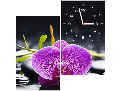 60X60CM ZEGAR ORCHIDEA OBRAZ DREWNO ŚCIAN KWADRAT na Arena.pl