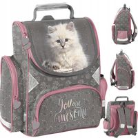 TORNISTER SZKOLNY DLA DZIEWCZYNKI KOT KOTEK DO 1 KLASY