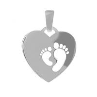 SREBRNY WISIOREK SERDUSZKO STÓPKI SREBRO PRÓBY 925 GRAWER GRATIS