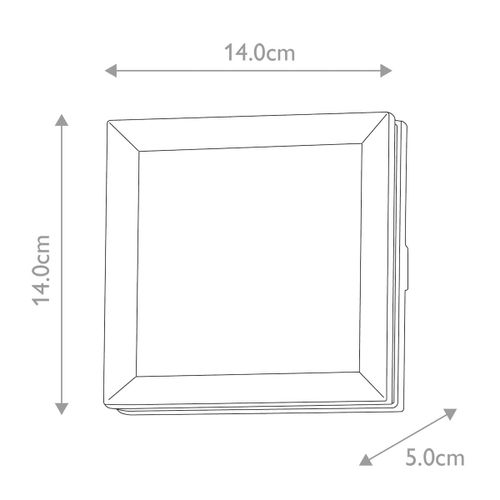Ścienna lampa natynkowa EGIL-1W ogrodowa square czarna na Arena.pl
