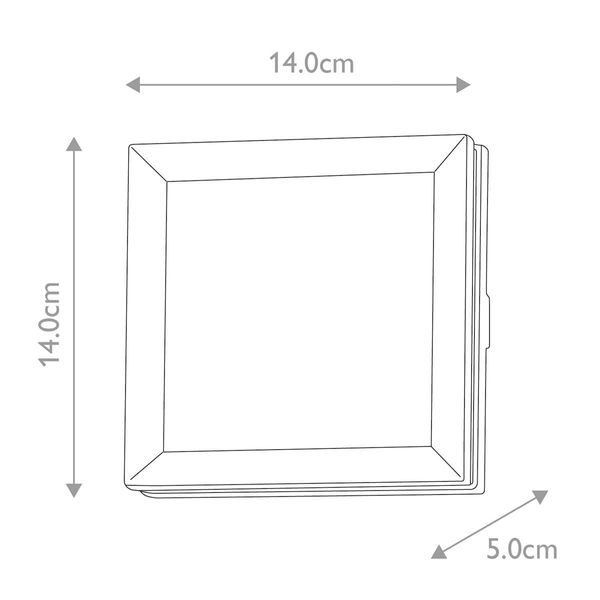 Ścienna lampa natynkowa EGIL-1W ogrodowa square czarna zdjęcie 5