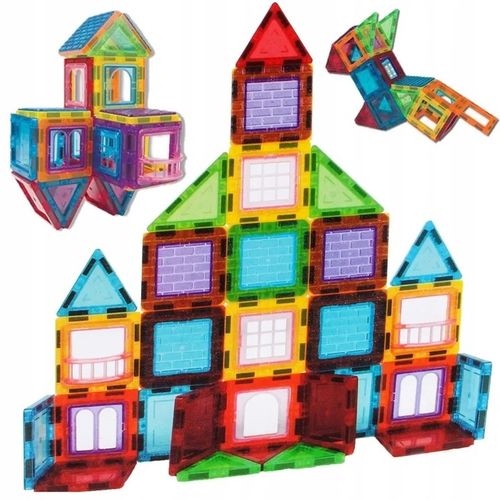 KLOCKI MAGNETYCZNE KONSTRUKCYJNE 3D DUŻE 45 elem. na Arena.pl
