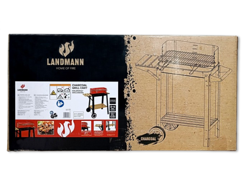 Grill węglowy wózek - prostokątny zdjęcie 5