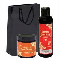 Zestaw prezentowy świeca zapachowa + Olejek do ciała 150 ml afrodyzjak