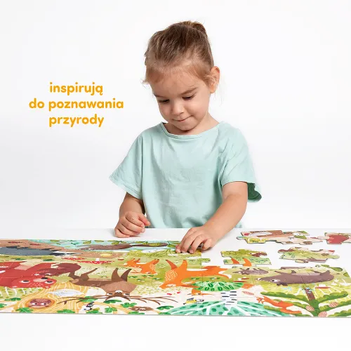 Dzikie puzzle 40 elementów. Las na Arena.pl