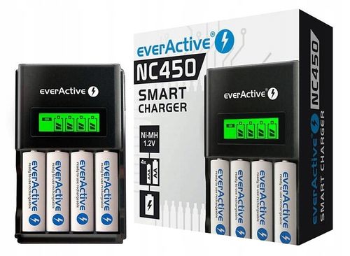 ŁADOWARKA AKUMULATORKÓW Ni-MH AA AAA LCD + 6x AKUMULATORKI 2600mAh AA R6 na Arena.pl