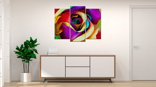 Obraz Płótno 90X70 Róża W Stylu Van Gogh na Arena.pl