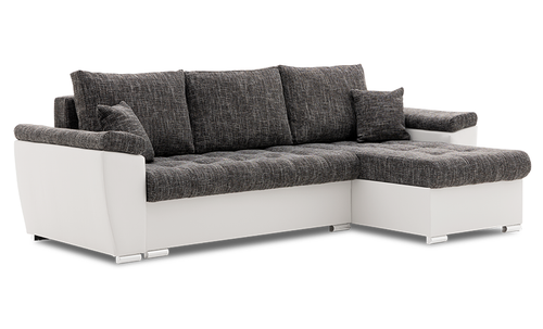 Narożnik rozkładany, prawy, MAGNUS, ekoskóra, 253cm,  biały | TYLETEGOTU na Arena.pl