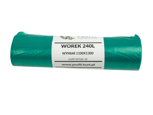 Worki na śmieci odpady Profil 240L zielone 10 szt na Arena.pl