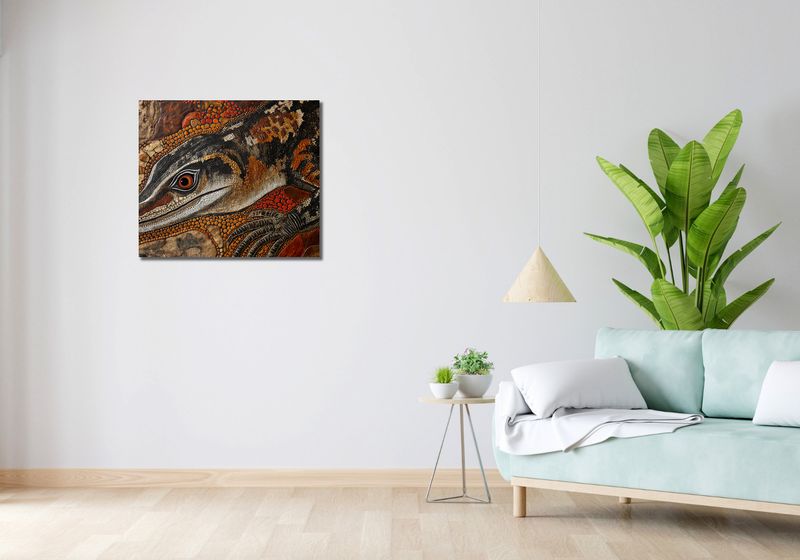 Obraz 70x60cm Oko Jaszczurki zdjęcie 2