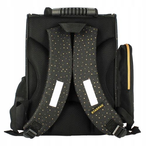 TORNISTER SZKOLNY PLECAK DLA DZIEWCZYNKI KOT KOTEK CZARNY ZŁOTY na Arena.pl