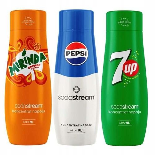 Syrop Soda Stream Pepsi, Mirinda, 7up 3x440ml na Arena.pl