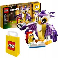 LEGO 31125 FANTASTYCZNE LEŚNE ZWIERZĘTA 3w1 - SOWA JELEŃ WIEWIÓRKA