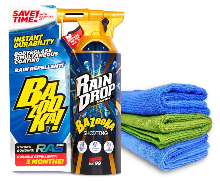 Soft99 Rain Drop Bazooka + 3 Mikrofibry zdjęcie 3