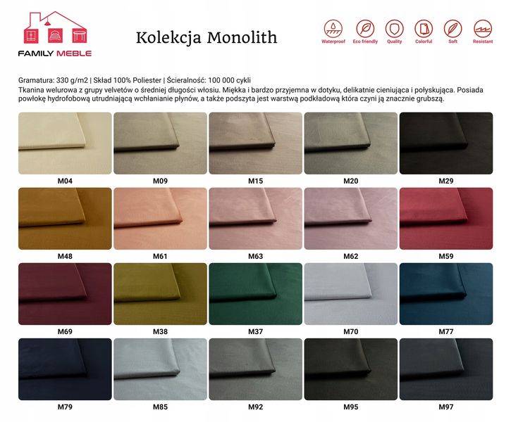 Zestaw wypoczynkowy mebli uszak Zoja sofa fotele pufy  komplet nowy zdjęcie 13