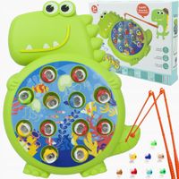 ZRĘCZNOŚCIOWA GRA ŁOWIENIE RYBEK GRA W KSZTAŁCIE DINOZAURA DWIE WĘDKI RYBKI