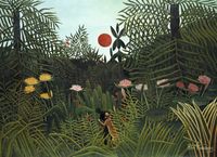 Plakat 18x13cm Virgin Forest, Rousseau Vintage do Salonu