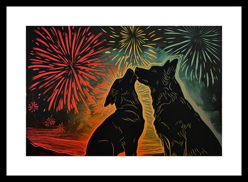 Plakat 30x20cm Psi Uścisk na Arena.pl