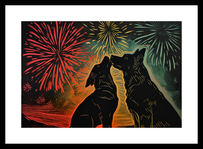 Plakat 30x20cm Psi Uścisk zdjęcie 3