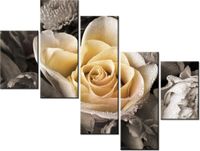 100 75CM OBRAZ 5 ELEM DELIKATNA RÓŻA ŚCIENNY