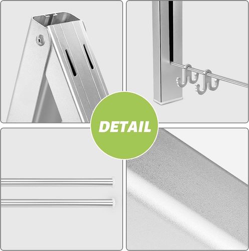 Wieszak ścienny na ubrania składany Srebrny na Arena.pl