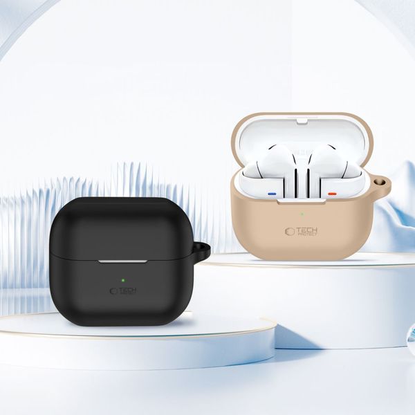 tech-protect silicone hook samsung galaxy buds 3 / 3 pro caffe latte zdjęcie 3