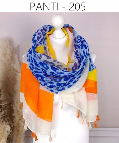 PAREO CHUSTA PLAŻOWA FRĘDZLE narzutka tunika SZAL W PANTERKĘ - modne KOLORY na Arena.pl