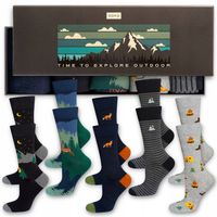 5 par SKARPETY męskie bawełniane SOXO skarpetki na prezent dla CHŁOPAKA